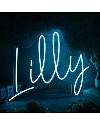 Lilly Blue Neon Sign for Personalized Decor