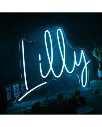 Lilly Blue Neon Sign for Personalized Decor