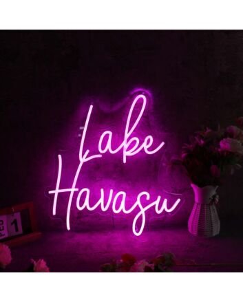 Lake Havasu Pink Neon Sign for City Pride and Cultural Decor