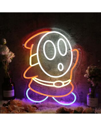 Mario Shy Guy Custom Neon Sign for Video Game Fans