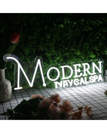 Modern Medical SPA White Neon Sign for Wellness and Spa Spaces