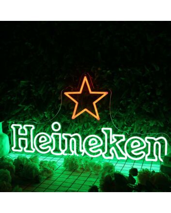 Heineken Green Neon Sign for Beer Lovers and Bars