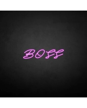 &#39;Boss&#39; neon sign
