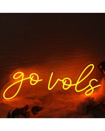 Go Vols Orange Neon Sign for Sports Fans