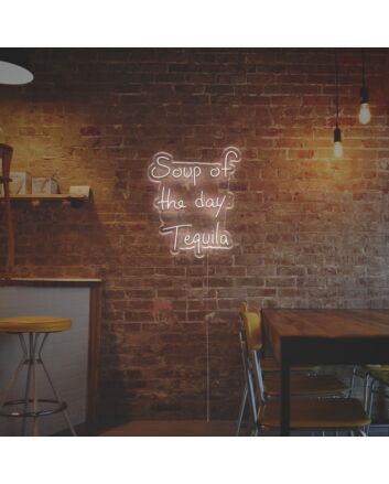 Soup Of The Day Tequila LED Neon Sign for Fun and Social Spaces