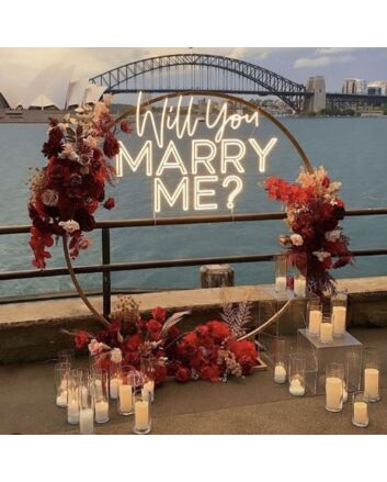 Will You Marry Me Neon Sign Wedding Party Decoration for Engagement and Celebratory Spaces
