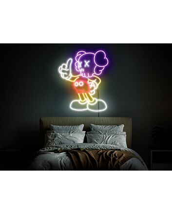 Kaw Neon Sign Kaws LED Light Modern Neon Anime Neon Kaws Room Decor Wall Art for Artistic and Bold Spaces