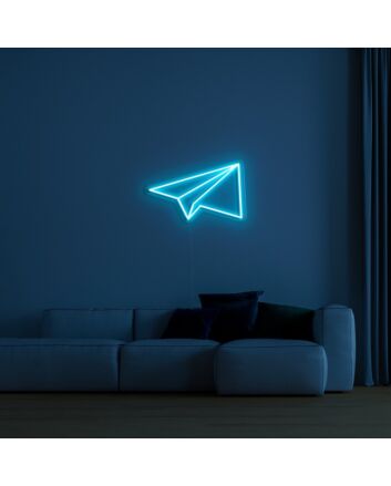 Paper Plane Neon Sign for Fun and Whimsical Decor