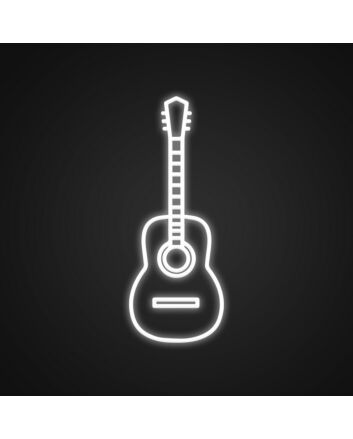 Guitar Neon Sign for Music Lovers and Studios