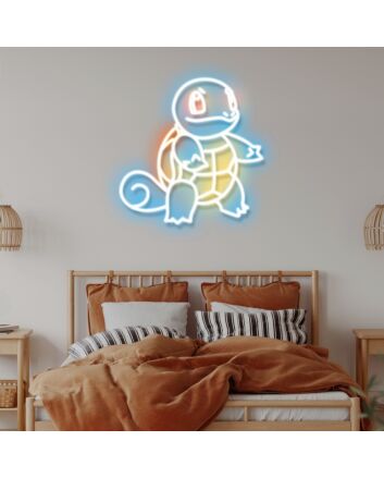 Squirtle Neon Sign for Anime Fans and Fun Spaces