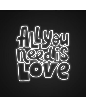All You Need Is Love Neon Sign for Romantic and Loving Spaces
