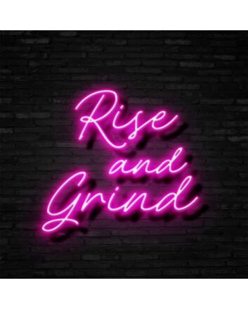 Rise And Grind Neon Sign for Motivational and Inspirational Spaces