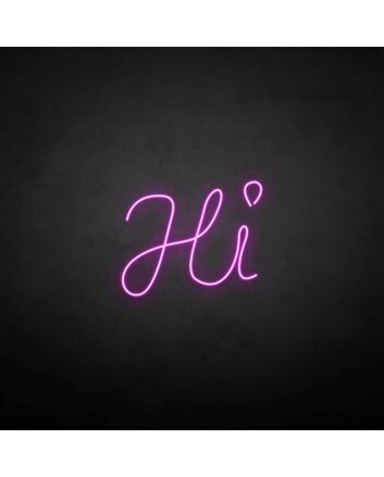 &#39;HI&#39; neon sign