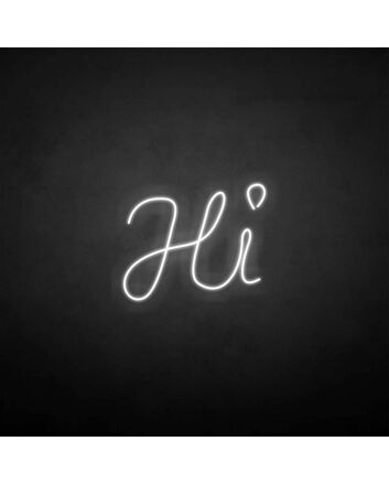 &#39;HI&#39; neon sign