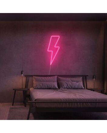 Lightning Bolt Neon Sign for Dynamic and Energetic Spaces