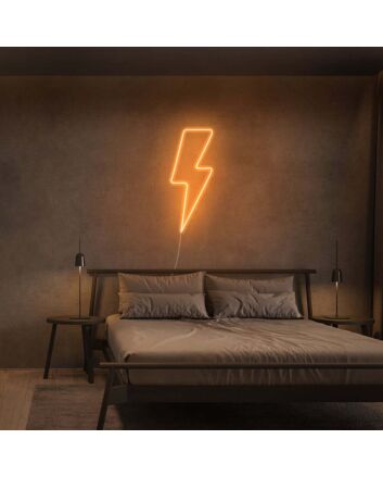 Lightning Bolt Neon Sign for Dynamic and Energetic Spaces