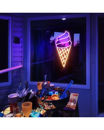 Ice Cream Neon Sign for Sweet and Fun Spaces