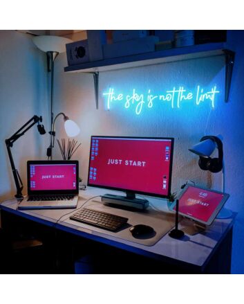 The Sky Is Not the Limit Neon Sign for Inspirational and Motivational Spaces