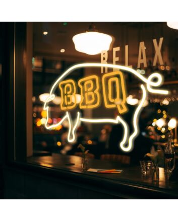 BBQ Neon Sign for Barbecue and Social Spaces