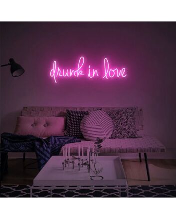 Drunk In Love Neon Sign for Romantic and Fun Spaces
