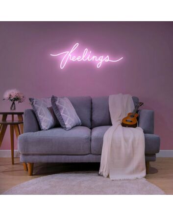Feelings Neon Sign for Emotional and Artistic Spaces