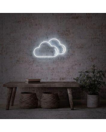 Clouds Neon Sign for Whimsical and Fun Spaces