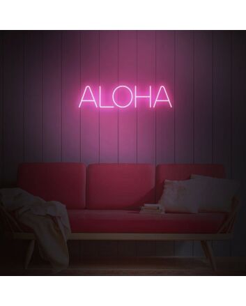 Aloha Neon Sign for Tropical and Welcoming Spaces