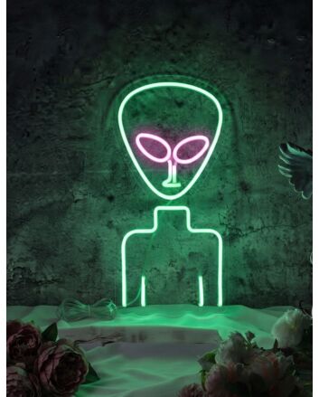 Alien Neon Sign for Whimsical and Fun Spaces