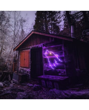 Wolf Head Animal Neon Sign for Bold and Wild Spaces