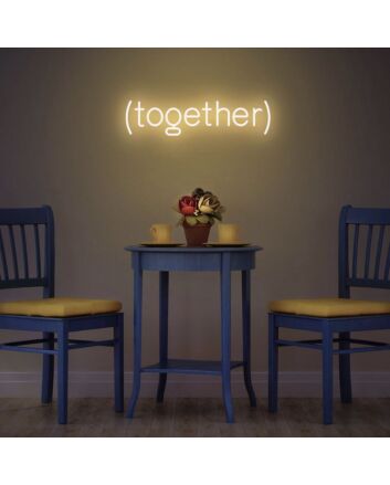 Together Neon Sign for Romantic and Positive Spaces