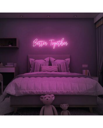 Better Together Neon Sign for Romantic and Positive Spaces