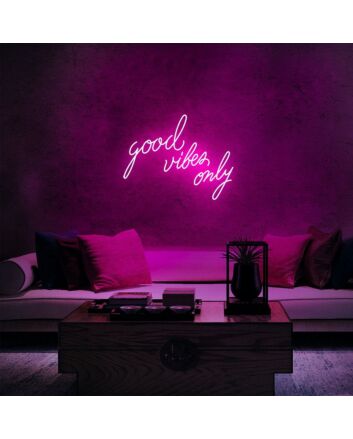 Good Vibes Only Neon Sign for Positive and Fun Spaces