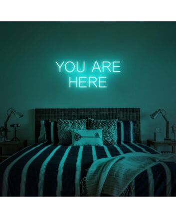 You Are Here Neon Sign for Informative and Fun Spaces