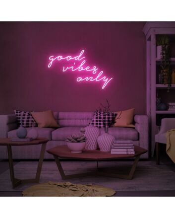 Good Vibes Only Neon Sign for Positive and Fun Spaces