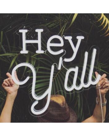 Hey Yall Neon Sign creates a welcoming home environment