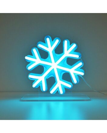 Snowflake Emoji Neon Sign adds a festive touch to Christmas decor
