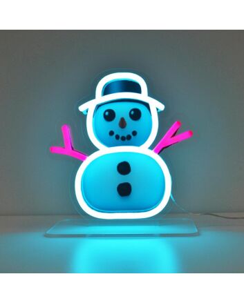 Snowman Emoji Neon Sign perfect for cheerful Christmas decorations