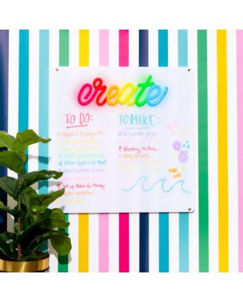 Create Dry Erase Board Set Neon Sign perfect for creative office spaces