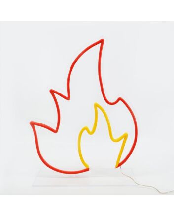 Flames Neon Sign brings energy to man caves and garages