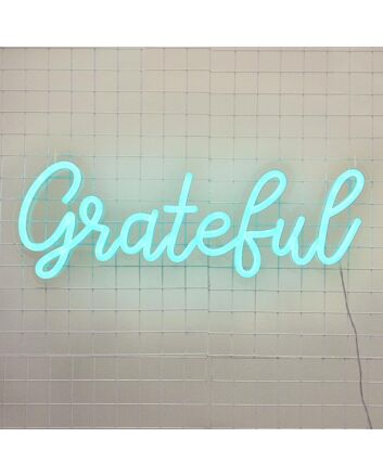 Grateful Neon Sign adds a thankful touch to home decor