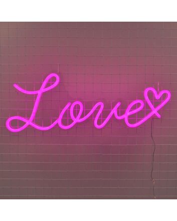 Love Heart Neon Sign creates a romantic atmosphere