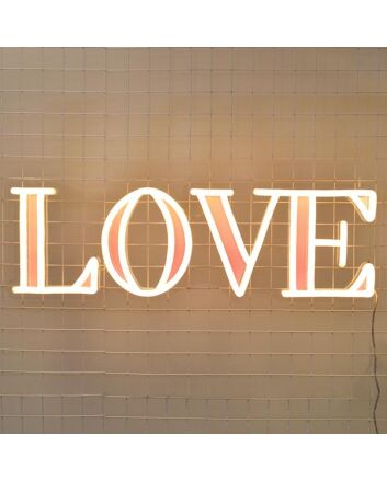 Love Neon Sign creates a loving atmosphere
