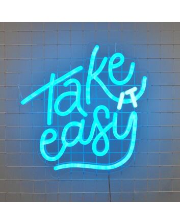 Take It Easy Neon Sign brings a relaxed vibe to any space