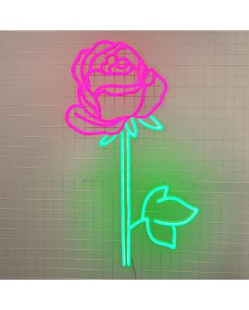 Rose No 2 Neon Sign adds elegance to romantic decor