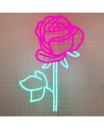 Rose No 3 Neon Sign perfect for love-themed settings