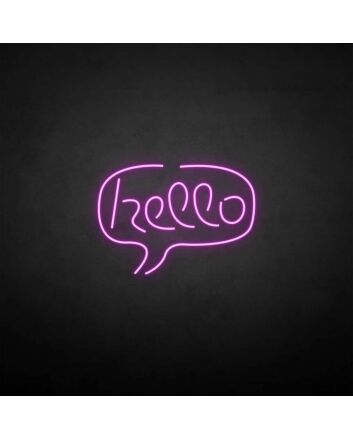 Hello&#39; neon sign