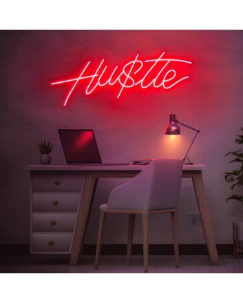 Hustle Lianev Collection Neon Sign perfect for motivational office decor