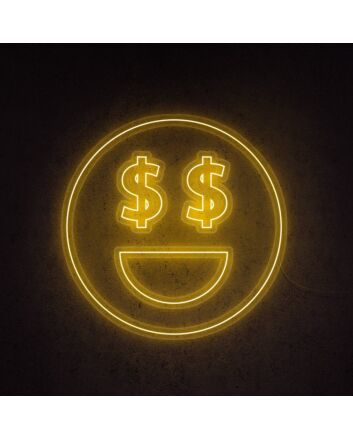 Money Eyes Neon Sign for financial-themed decor