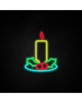 Candle Neon Sign adds warmth to cozy spaces