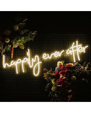 Happily Ever After Neon Sign perfect for weddings and romantic settings